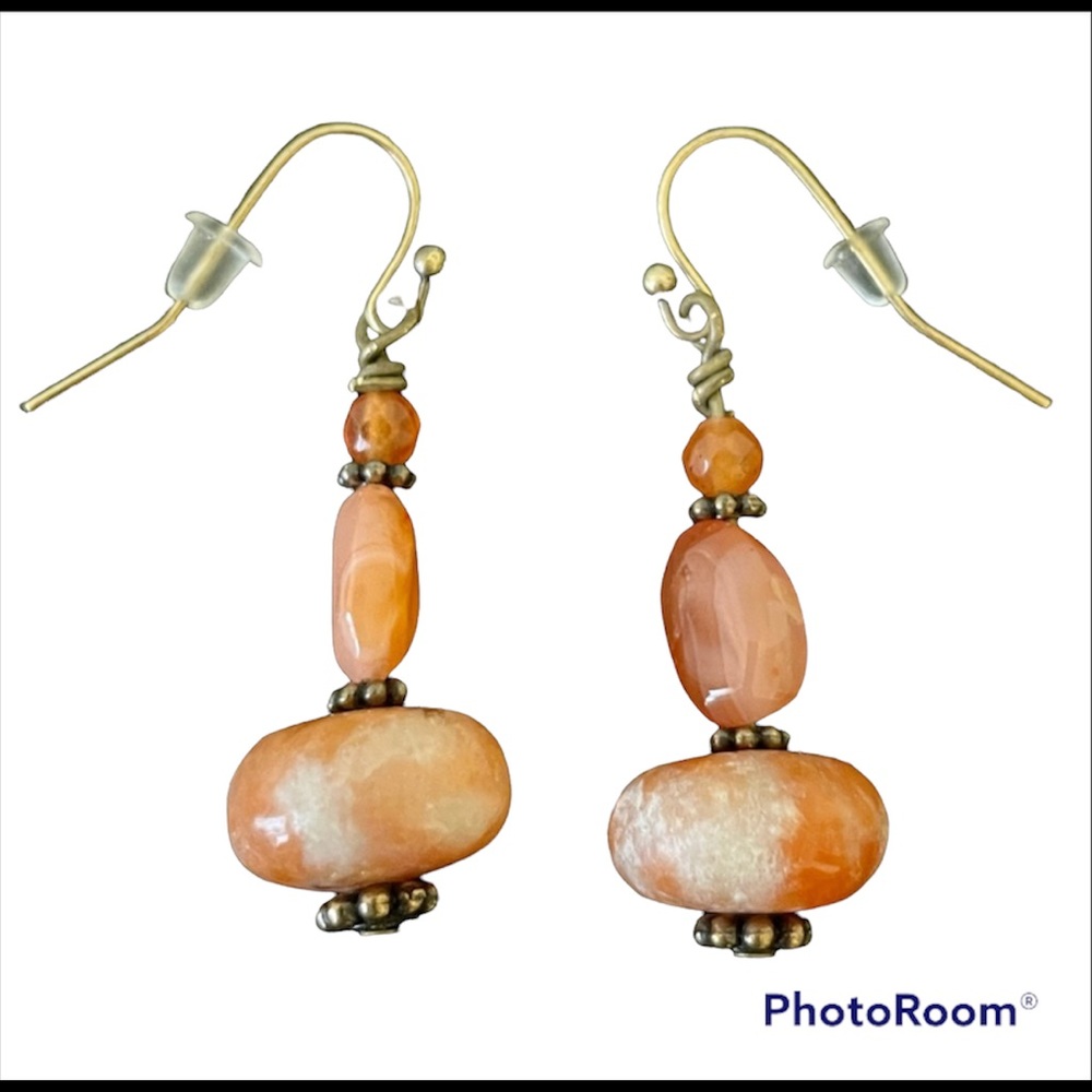 Orange Bead Earrings